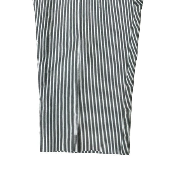 Norma Kamali Career Crop Pant Gray White Straw Stripe Women Size 10(34x26)EUC - Picture 9 of 12